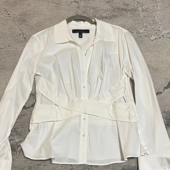 Women's Twist Wrap Popover Long Sleeve Blouse - Picture 4 of 5